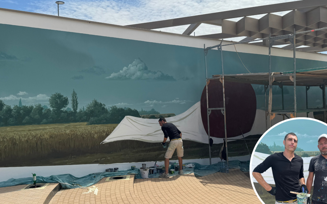 Slavonska priča na zidu: Mural na Trgu Vinkovačkih jeseni gotov do kraja tjedna